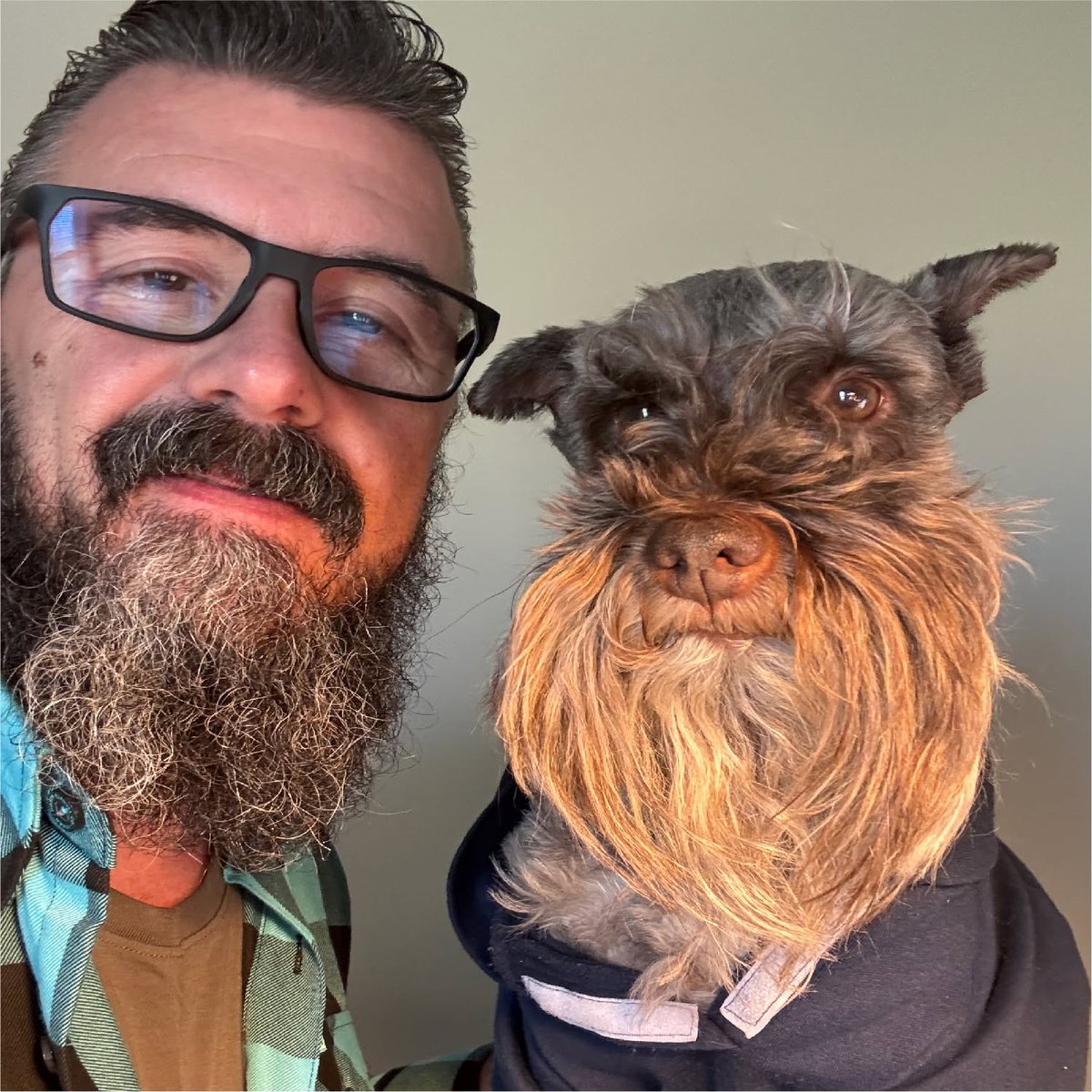 Scot Reedy with Turbo, his miniature schnauzer